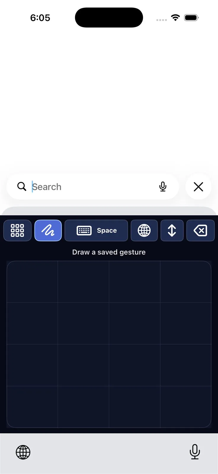 ETalken on a phone, showing the shortcut pad.