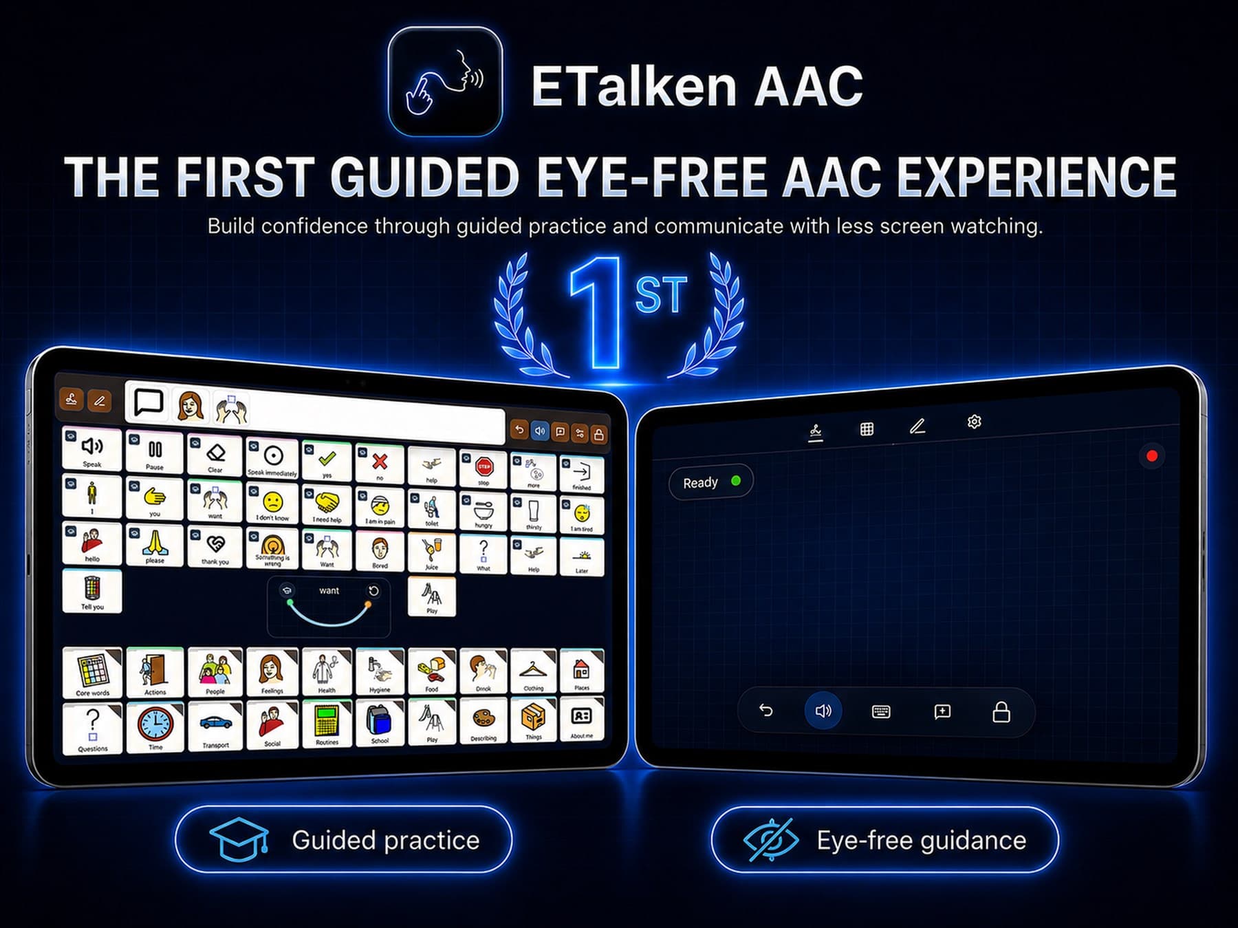 ETalken AAC guided communication experience on mobile devices